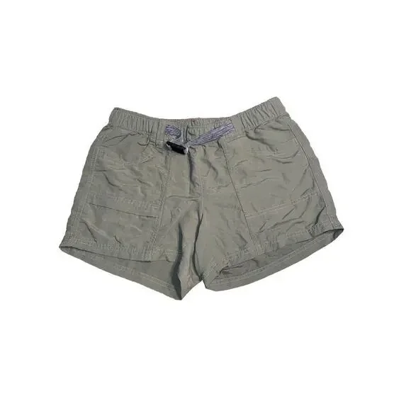 The North Face Shorts Women Small Green Nylon Kayak Hiking Camping Fishing - Picture 1 of 5